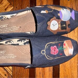 Hand painted beauty and the beast Tom’s shoe